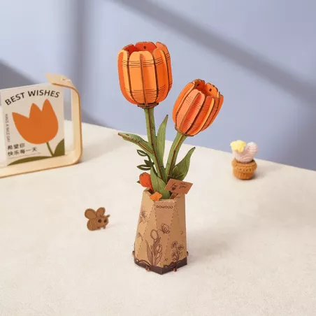 Maquette - Bois - Rowood - Tulipe orange