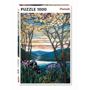 Puzzle – 1000p – Tiffany – Magnolias et Iris