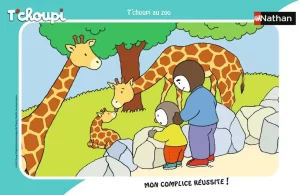 Puzzle Cadre – Nathan – 15p – T’Choupi au Zoo