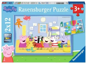 Puzzle – Ravensburger – 2x12p – Les Aventures de Peppa Pig
