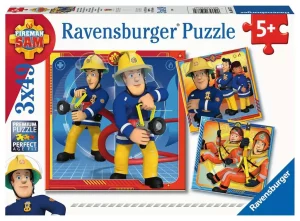 Puzzle – Ravensburger – 3x49p – Notre Héros Sam le Pompier