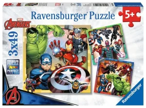 Puzzle – Ravensburger – 3x49p – Les puissants Avengers